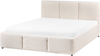 Bett mit Stauraum BOUSSE Bouclé Cremeweiß 140 x 200 cm Bild 5