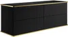 Vente-unique - KELIZA Waschbeckenmöbel Holz, Platte Schwarz - B 47 cm x H 54 cm x L 150 cm Bild 5