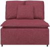 vidaXL Modulares Sofa Mittelmodul mit Kissen Weinrot 100 cm 4104420 Bild 3