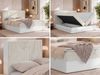 Boxspringbett TRAVIT, Doppelbett 7-Zonen-Multipocket-Matratze H3, Kopfteil, zwei Bettkästen, Topper Visco - 200 x 200 cm - Beige Cord Bild 2