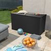 vidaXL Garten-Aufbewahrungsbox Anthrazit 120x56x63 cm PP Rattan 43711 Bild 2