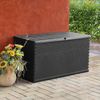 vidaXL Garten-Aufbewahrungsbox Anthrazit 120x56x63 cm PP Rattan 43711 Bild 3