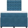 vidaXL Boxspringbett mit Matratze Dunkelblau 120x200 cm Samt 3292326 Bild 4