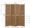 Paravent Raumteiler 4 teilig Holz Trennwand Sichtschutz Braun Bild 3