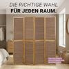 Paravent Raumteiler 4 teilig Holz Trennwand Sichtschutz Braun Bild 4