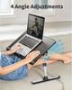 Laptoptisch Betttisch Verstellbarer Holzplatte Schublade klappbare Beine 40kg Bild 4