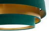 BPS Koncept 050-2EP-075 Deckenleuchte TRINITY 2xE27 60W Velours auf PVC-Kunststoff grün, gold, weiß H:23cm Ø60cm dimmbar Bild 2