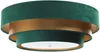 BPS Koncept 050-2EP-075 Deckenleuchte TRINITY 2xE27 60W Velours auf PVC-Kunststoff grün, gold, weiß H:23cm Ø60cm dimmbar Bild 3