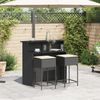 vidaXL 3-tlg. Gartenbar-Set mit Kissen Schwarz Poly Rattan 3261486 Bild 3