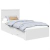 vidaXL Bettrahmen mit Kopfteil Weiß 90 x 190 cm Holzwerkstoff 3408308 Bild 2