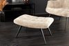 riess-ambiente Fußhocker SCANDINAVIA champagner/schwarz - Chenille Cremona, Metallbeine, modern (Einzelartikel, 1 St), gepolsteter Hocker - ideal für Schlaf-, Wohnzimmer, Garderobe & Sessel Bild 3