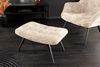 riess-ambiente Fußhocker SCANDINAVIA champagner/schwarz - Chenille Cremona, Metallbeine, modern (Einzelartikel, 1 St), gepolsteter Hocker - ideal für Schlaf-, Wohnzimmer, Garderobe & Sessel Bild 2