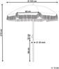 Sonnenschirm 155 cm MONDELLO Orange Bild 2