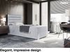 MEBLINI Boxspringbett KARIM 80x200 cm mit Bettkasten - H4/Hellgrau Samt Gepolstert Einzelbett mit Topper & Taschenfederkern-Matratze - 80x200 Links Bild 2