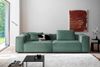 KAWOLA Sofa CARMO 3-Sitzer Feincord grün 68 x 118 x 306 cm Bild 2