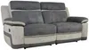 Vente-unique - TALCA Sofa and armchair set StoffStoff Grau - B 96 cm x H 98 cm x L 101 cm200 cm Bild 3