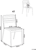 Gartenstuhl 2er Set LEFKADA Metall Braun Bild 2