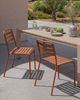 Gartenstuhl 2er Set LEFKADA Metall Braun Bild 3