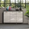 Sideboard Shawn in weiß Hochglanz und Rauchsilber grau 120 cm Bild 5