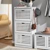 SoBuy FSR108-W Schuhschrank, MDF, Lackiert, Weiß, 55 x 112 x 30 cm Bild 2