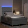vidaXL LED Boxspringbett mit Matratze Hellgrau 120 x 200 cm Stoff 3343166 Bild 5