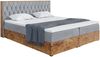 MEBLINI Boxspringbett LOFTY 6 180x220 cm mit Bettkasten - H4/Grau Samt Polsterbett - Doppelbett mit Topper & Taschenfederkern-Matratze Bild 2
