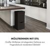 Klarstein Touchless - Black Stainless Steel Mülleimer Sensor-Mülleimer, 72 Liter Volumen in 4 Behältern: 43 & 2 x 12,5 Liter, Bio-Eimer mit Deckel: 4 Liter, automatisches Öffnen und Schließen, schwarz Bild 2