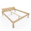Pfostenbett "metallarm" Zirbe Holzbett "Daybett" 180 x 210cm 48cm Doppelbett Bild 1