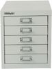 Bisley MultiDrawer™, 12er Serie, 5 Schubladen à H 51 mm, DIN A4, Farbe: lichtgrau Bild 3
