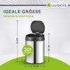 Juskys Mülleimer mit Bewegungssensor, wasserdicht, Silber, 30 Liter Bild 2
