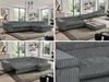 Mks Möbel 'Pedro L-Form' Ecksofa mit Schlaffunktion, verstellbaren Kopfstützen & Bettkasten, Dunkelgrau, Cord, mit Topper, rechts Bild 2
