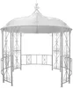 Vente-unique - TILCARA Arbour and gazebo Metall Weiß - B 300 cm x H 198 cm x L 300 cm Bild 4