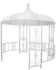 Vente-unique - TILCARA Arbour and gazebo Metall Weiß - B 300 cm x H 198 cm x L 300 cm Bild 3