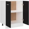 vidaXL Unterschrank Lyon Schwarz 60x46x81,5 cm Holzwerkstoff 801189 Bild 5