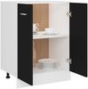 vidaXL Unterschrank Lyon Schwarz 60x46x81,5 cm Holzwerkstoff 801189 Bild 4