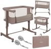 Lionelo Aurora 3 in 1 Babybett bis 9 kg, Beistellbett, Wiege, Höhenverstellug und Einstellung der Neigung der Matratze, 4 Räder mit Bremse Ergonomische Matratze Tasche Bild 5