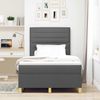 vidaXL Boxspringbett mit Matratze Dunkelgrau 120 x 190 cm Stoff 3339526 Bild 3