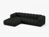 Micadoni Modulares Ecksofa Lupine 4-Sitzer Links Boucle Baloo Schwarz Bild 2