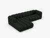 Micadoni Modulares Ecksofa Lupine 4-Sitzer Links Boucle Baloo Schwarz Bild 3