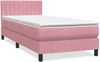 vidaXL Boxspringbett mit Matratze & LED Rosa 80x220 cm Samt 3317102 Bild 3