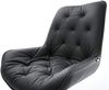 Esszimmerstuhl Taimi-Flex Echt-Leder Schwarz Kreuzgestell kantig Schwarz Bild 4