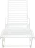 Gartenliege SENTA Antik - 58 x 140 x 101 cm, Metall, Weiß | Sonnenliege Strandliege Bild 3