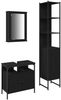 vidaXL Badezimmermöbel-Set 3 pcs Schwarz Eichen-Optik Holzwerkstoff 3334397 Bild 2