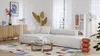 Vente-unique - ERYNEL Sofa SamtStoff Grün - B 156 cm x H 70 cm x L 305 cm Bild 2