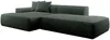 Vente-unique - ERYNEL Sofa SamtStoff Grün - B 156 cm x H 70 cm x L 305 cm Bild 4