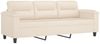 vidaXL 3-tlg. Sofagarnitur mit Kissen Beige Mikrofasergewebe 3202307 Bild 5