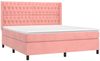 vidaXL Boxspringbett mit Matratze Rosa 180x200 cm Samt 3132878 Bild 3