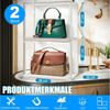 XERSEK Vitrine Acryl Displaybox mit LED, Magnettür, Transparent Organizer 36×22 ×27cm (2 Set] Staubdicht, Stapelfähig, Horizontal oder Vertical Platzierbar) Acryl-Vitrine für Figuren, Handtaschen, Spielzeug, Handwerk, Bücher Bild 3