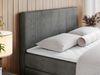 Boxspringbett KING DOREN, mit zwei Bettkästen und einer Multipocket-Matratze - 180x200 - Dunkelgrau Velours - H4 Bild 3