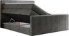 Boxspringbett KING DOREN, mit zwei Bettkästen und einer Multipocket-Matratze - 180x200 - Dunkelgrau Velours - H4 Bild 5